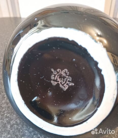 Вазочка для цветов кобальт, винтаж