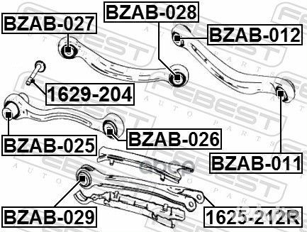 Сайлентблок задн подвески mercedes benz E-class