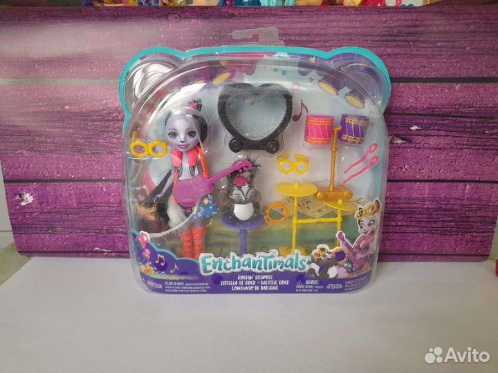 Enchantimals скунс с барабанами редкая