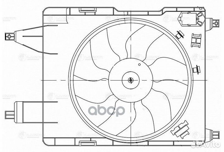 Э/вентилятор охл. с кожухом для а/м Renault Megane