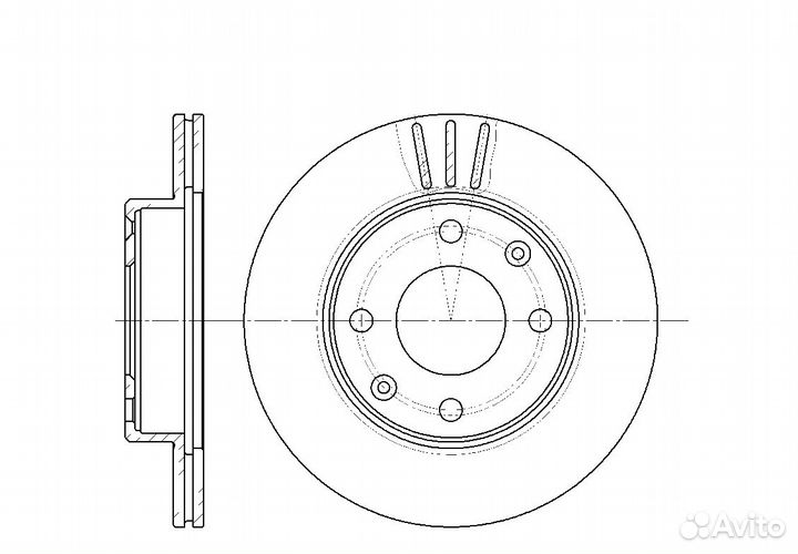 Диск тормозной вентилируемый G-brake GR-02466