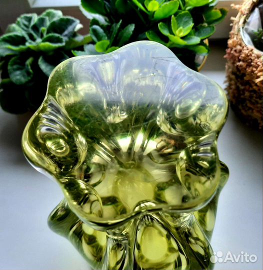 Ваза цветное стекло Богемия Господка