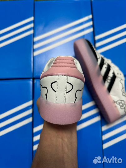 Кеды женские Adidas Samba x Hello Kitty Белые