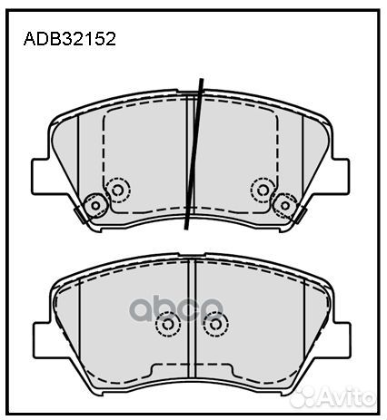 Колодки тормозные дисковые перед hyundai EL