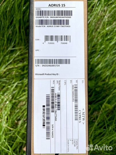 Новый Gigabyte Aorus RTX4060/i7-13700H/16Gb/1Tb