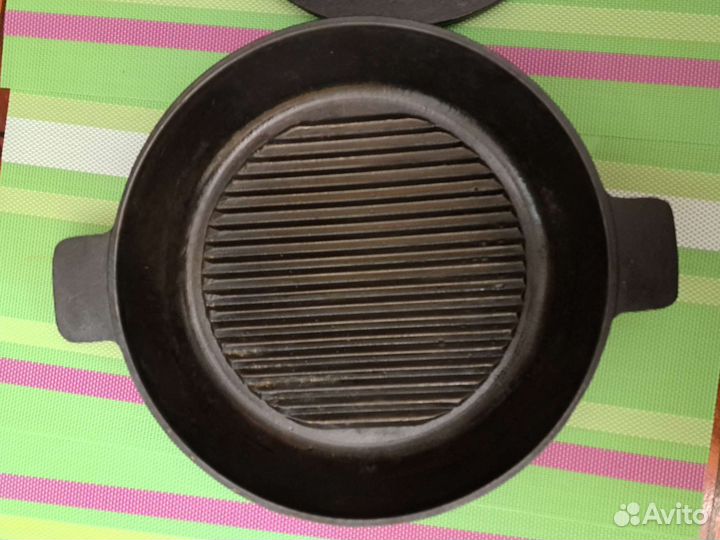 Сковорода гриль с прессом для цыплёнка табака