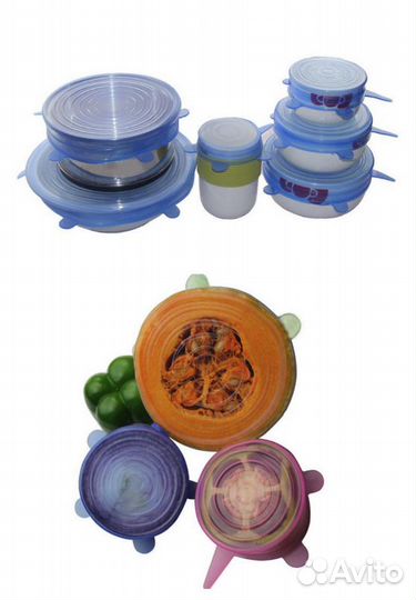 Крышки силиконовые Super Stretch Silicon Lids 6шт