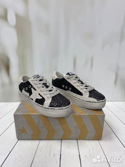 Кеды Golden Goose Hi Star Glitter premium