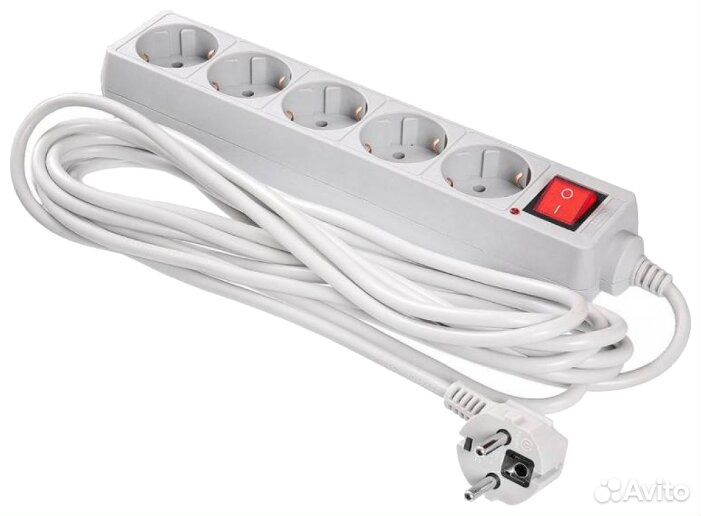 Сетевой фильтр buro 500SL-1.5-G, 1.5м, серый