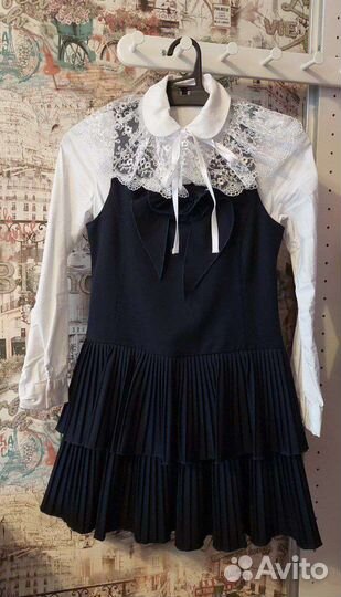 Школьная форма для девочки 134 синяя