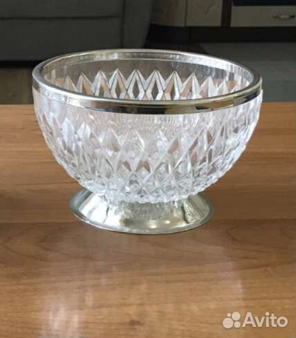 Вазы конфетницы хрусталь мельхиор времен СССР