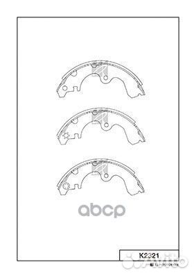 K2321 колодки барабанные Kashiyama** K2321 Kas