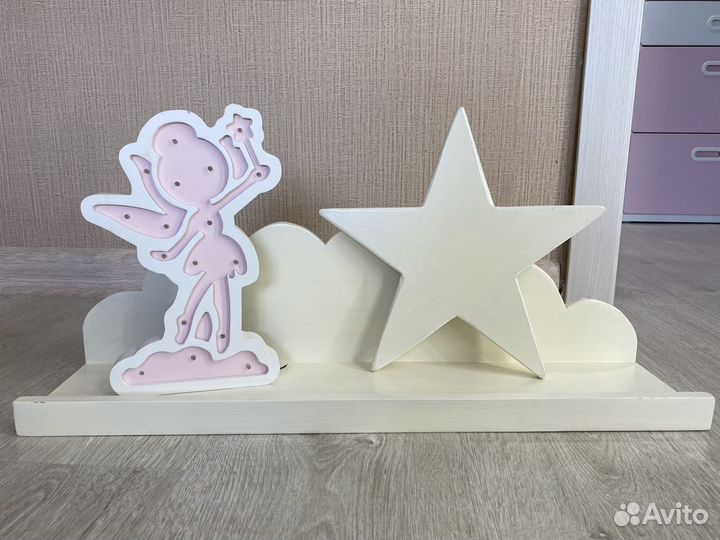 Полка навесная белая