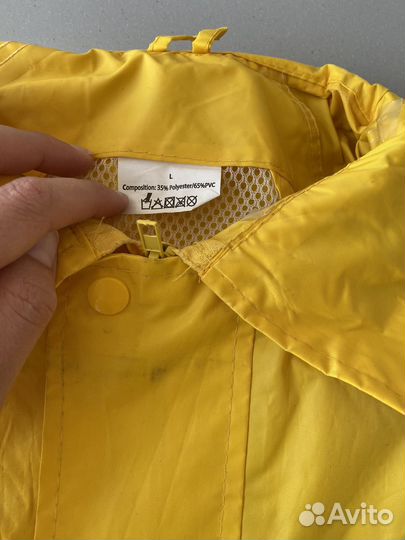 Дождевик желтый размер L