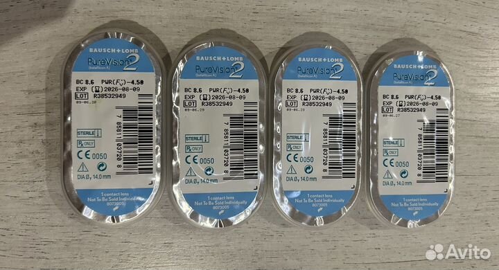 Контактные линзы Pure vision -4,5