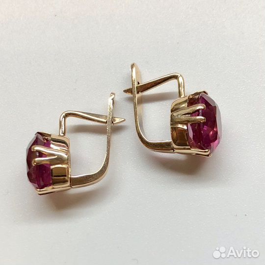 Золотые серьги 583 пробы СССР