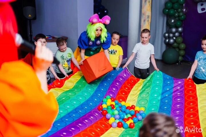 Аниматоры, серебряное шоу, неоновая вечеринка