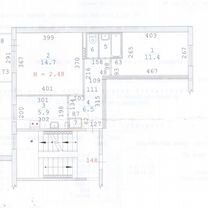 2-к. квартира, 42 м², 3/5 эт.