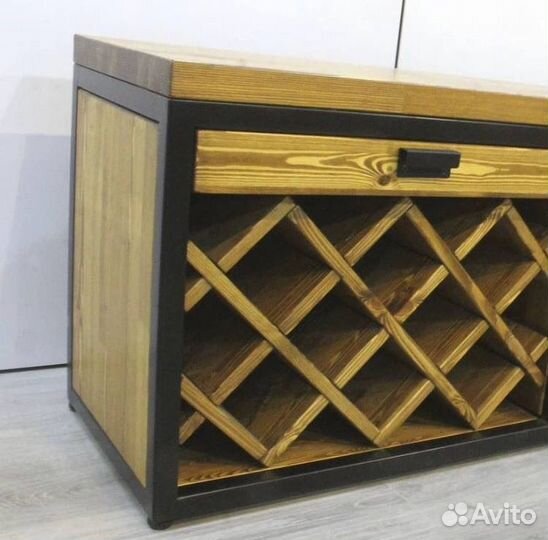 Тумба под телевизор с винницей лофт