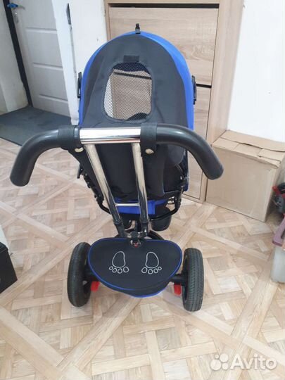 Детский трехколесный велосипед-коляска