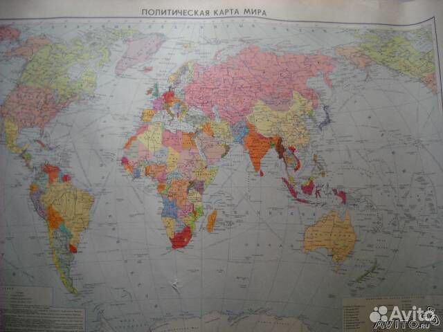 Карта мира 1989 года купить в Туле с доставкой