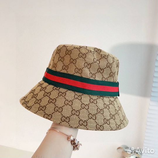 Новая панама Gucci бежевая