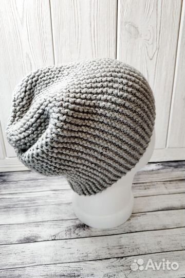 Шапка бини вязаная ручной работы