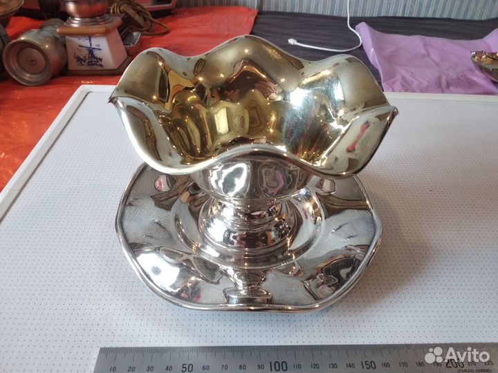 Фруктовница. глубокое серебрение. Швеция. если бу