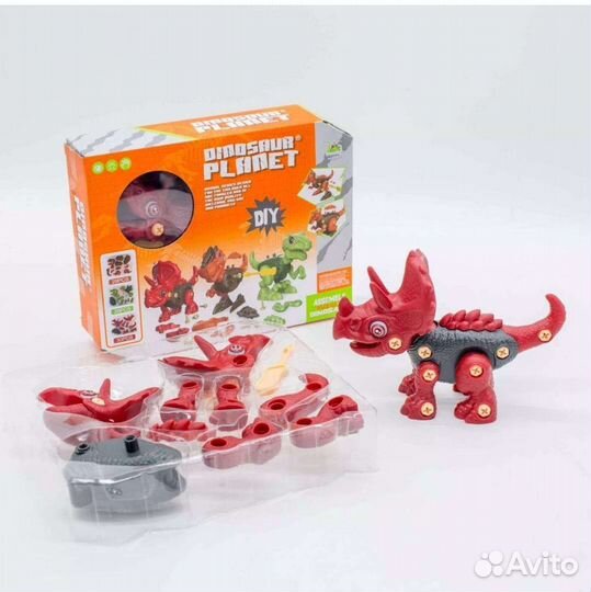 Новый конструктор с отверткой Динозавр