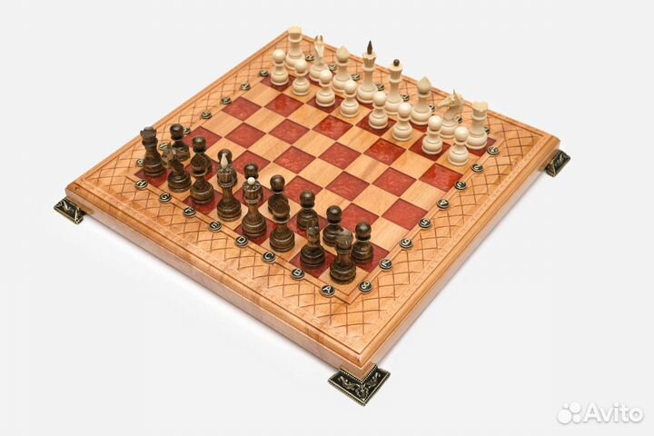 Шахматы резные деревянные