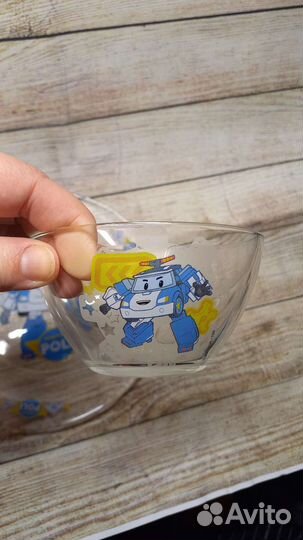 Детский набор посуды с Полли Робокар