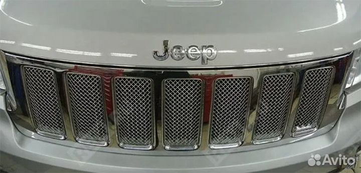 Хром сетки в решетку радиатора Jeep Grand Cherokee