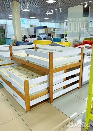 Детская кровать с ящиками