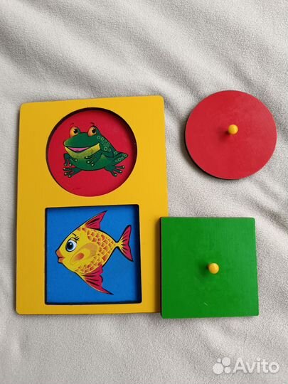 Рамки вкладыши монтессори звери фигуры мозайка