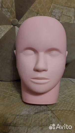 Голова манекен для макияжа, фартук, кисти