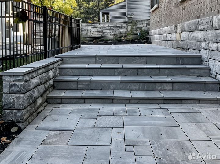 Гранитные ступени/ Лестница из камня