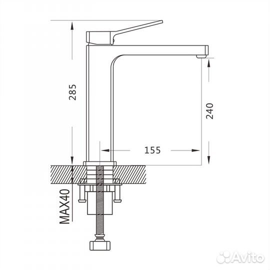 Смес-ль раков. выс. хром Raffine F1199