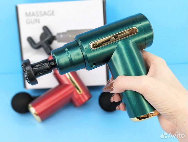 Массажер перкуссионный Massage Gun 4 насадки