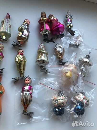 Елочные игрушки СССР на прищепке