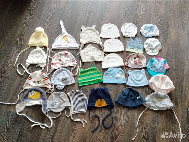 Шапки, панамки, кепки от 0 до 1 года