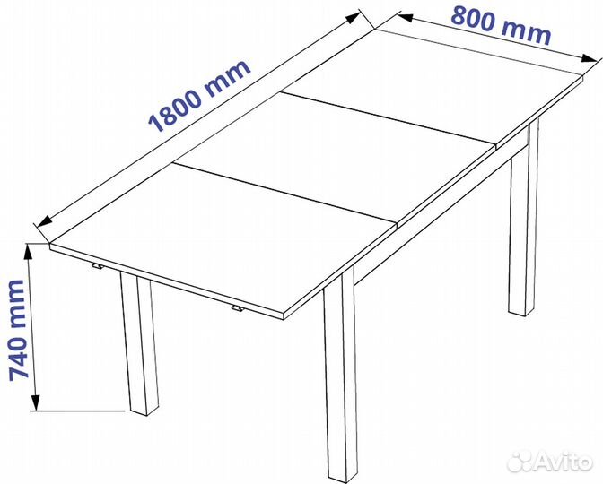 Стол обеденный Вардиг М 120(180)x74x80 Шпон Черный