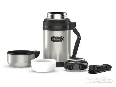 Термос 1200мл (28ч) универс., двойная пробка, 2 ча