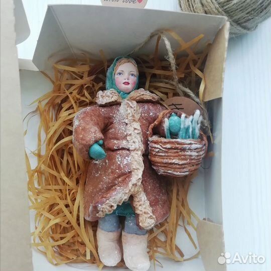 Ватная игрушка ручной работы, игрушка из ваты