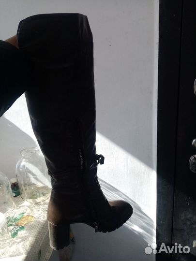 Сапоги кожаные разные
