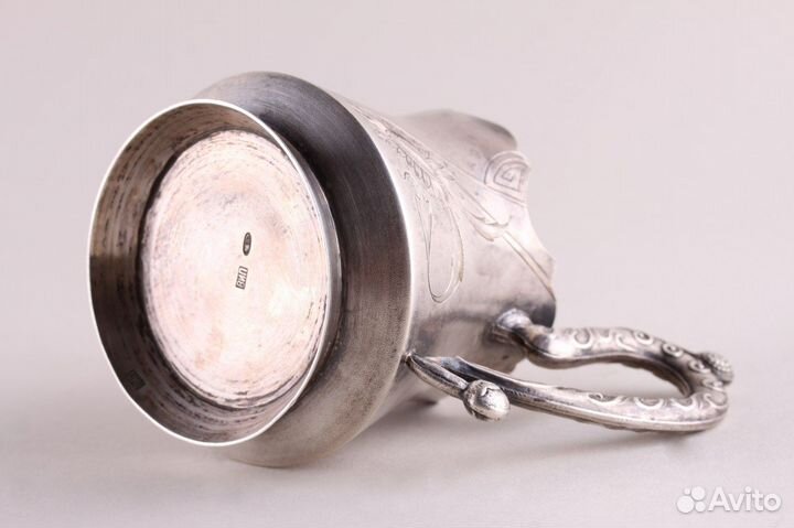 Сливочник В стиле модерн. серебро 84 пробы. россия