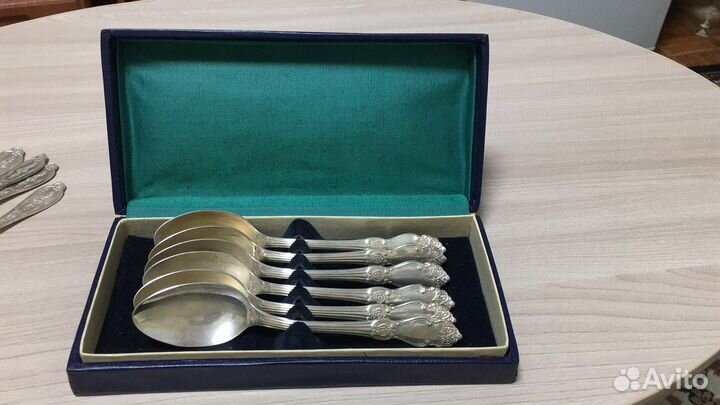 Ложки десертные мельхиоровые по 6 штук