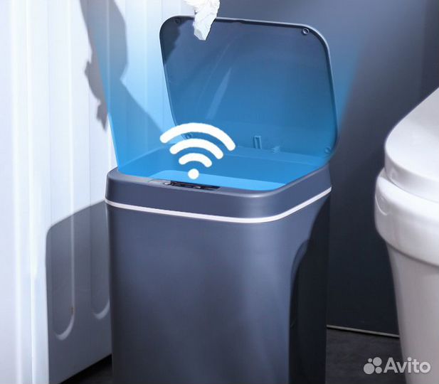 Умная мусорная корзина с сенсорным датчиком на 12л