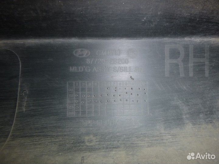 Накладка на порог правая hyundai santa FE (SM) 200