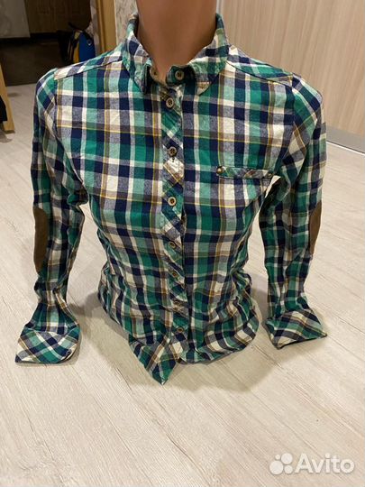 Рубашка в клетку подростковая