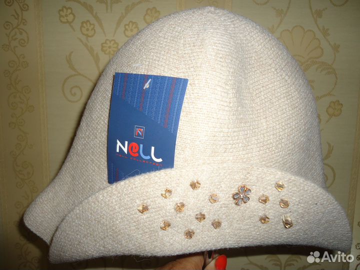 Шапка/шляпка нов,жен,56/58р,нелл,50шерсть,россия